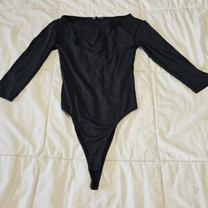 Zara Black Long Sleeve Bodysuit Size S Made In Turkey
